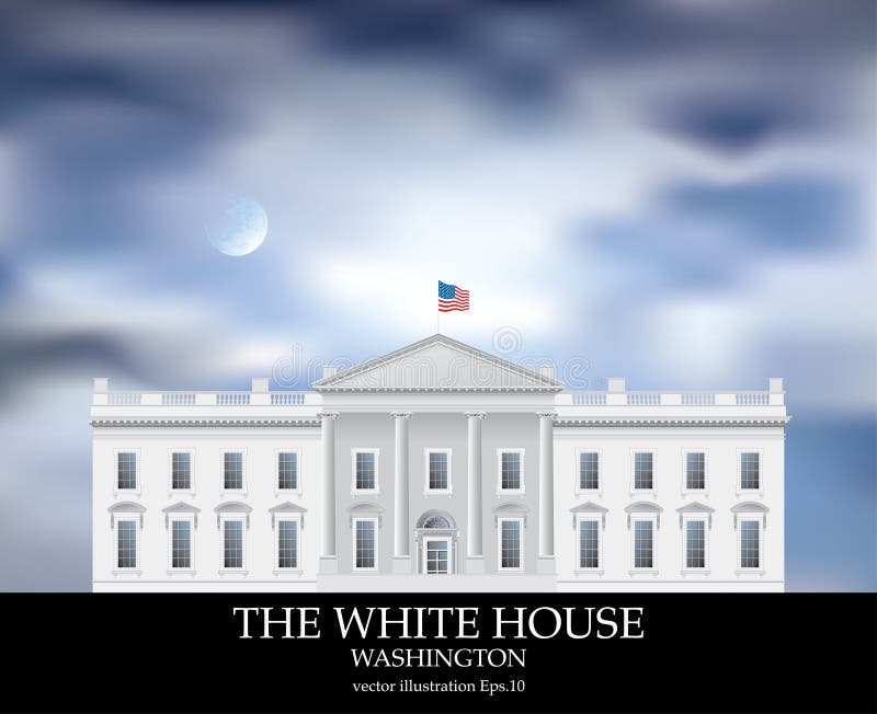 White House Moon vector illustration