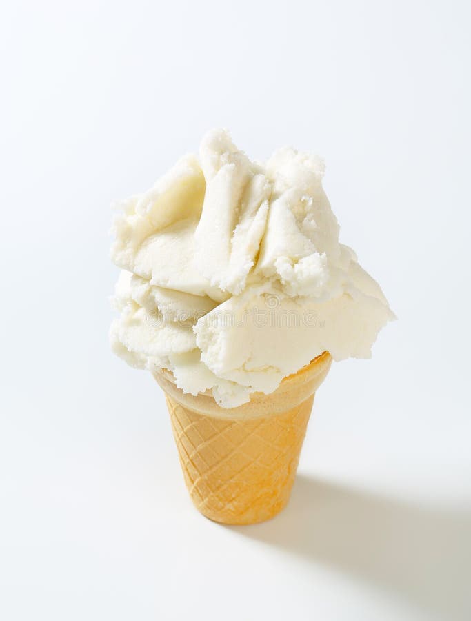 White ice cream cone stock image. Image of treat, frozen 56897915