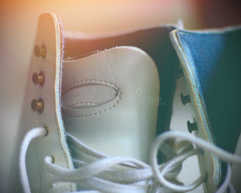 White ice skates stock image. Image of leisure, boots 45757309