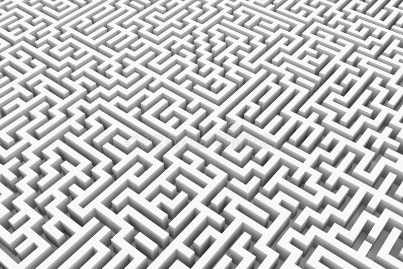 White infinity maze.