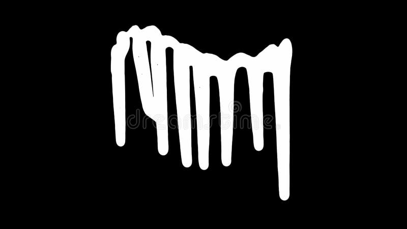 White Ink Dripping Over Black Screen Background Stock Illustration ...