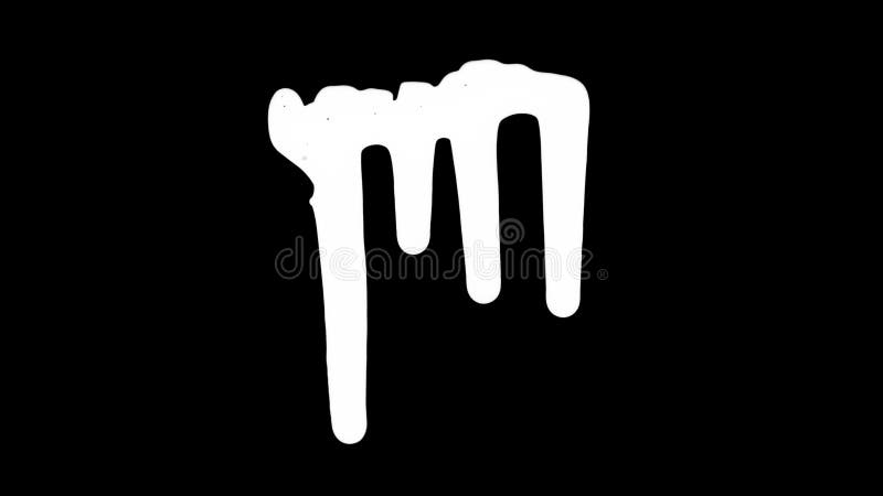 White Ink Dripping Over Black Screen Background Stock Illustration ...