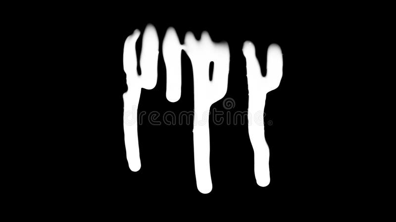 White Ink Dripping Over Black Screen Background Stock Image - Image of ...