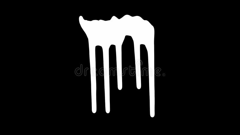 White Ink Dripping Over Black Screen Background Stock Illustration ...