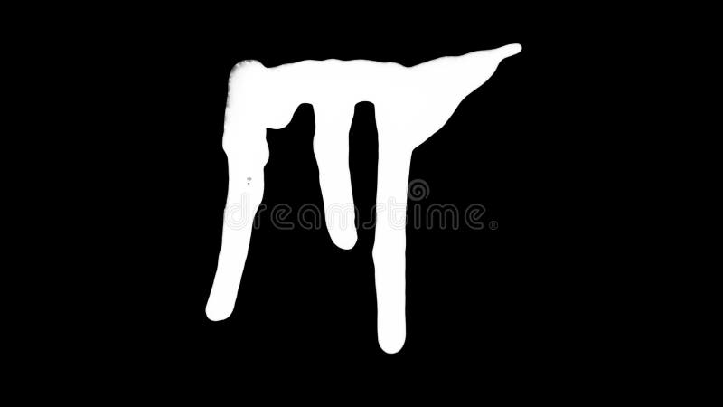 White Ink Dripping Over Black Screen Background Stock Illustration ...