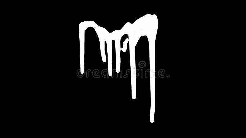 White Ink Dripping Over Black Screen Background Stock Illustration ...