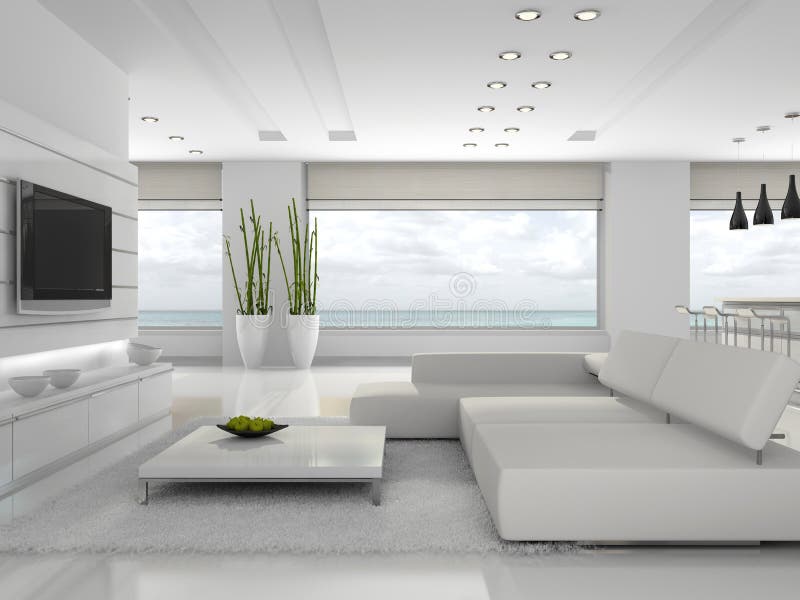 White interior of the apartment