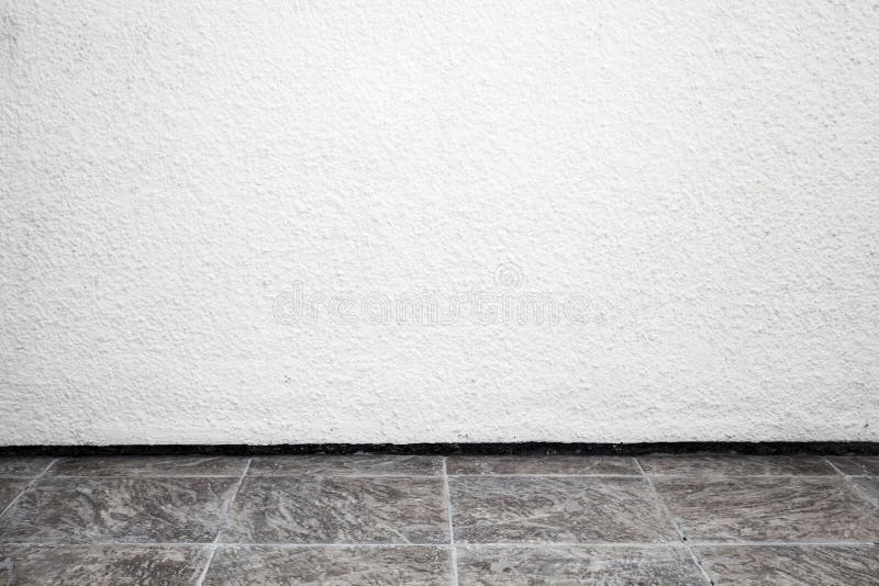 White Interior Background With Rough Stucco Wall Stock Image