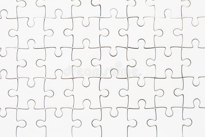 White jigsaw puzzle pattern background. Jigsaw backdrop for web site, marketing, app and logo template. Creative art concept