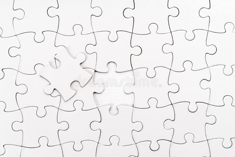 White jigsaw puzzle stock photo. Image of solution, creativity 235337338