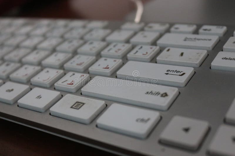 White Keyboard Image for Background Stock Image - Image of laptop