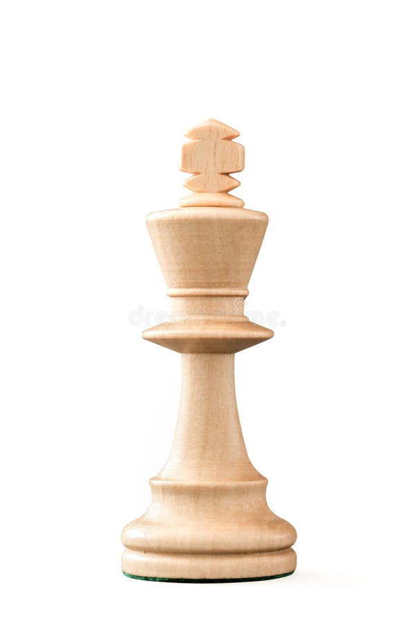 White King Chess Piece on White Stock Image - Image of object, crown ...