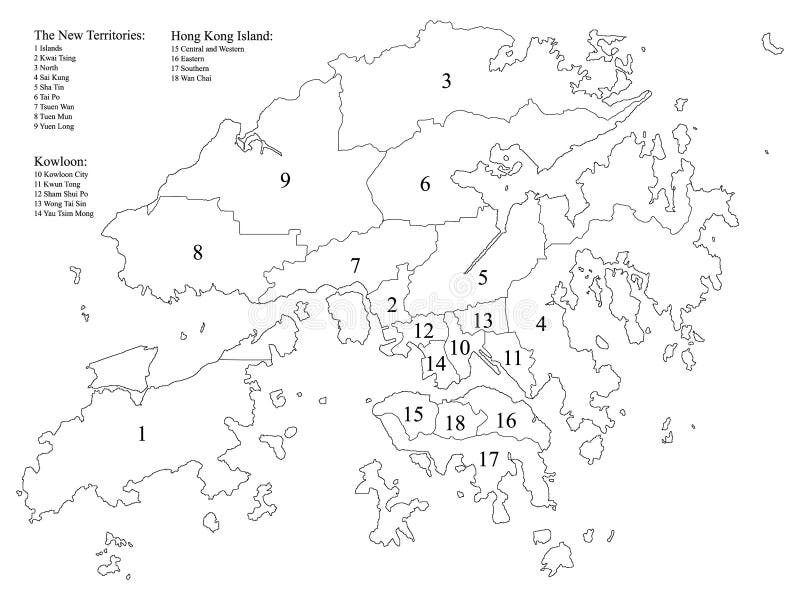 Map Of Hong Kong Districts