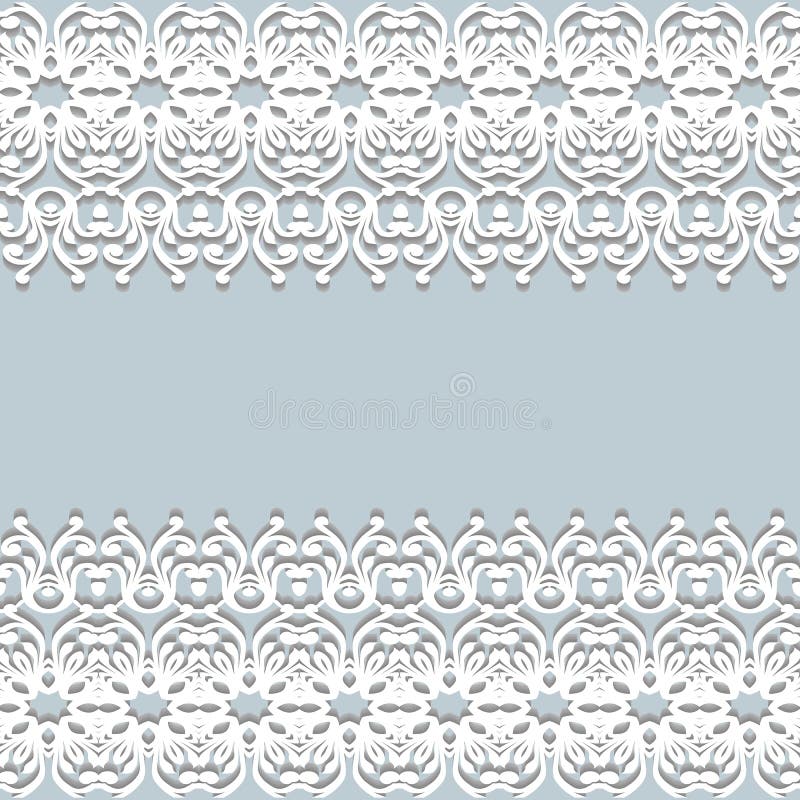 Download White Lace Borders With Shadow, Ornamental Paper Lines ...