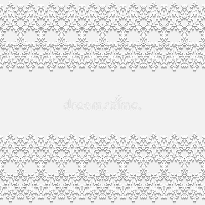 Download White Lace Borders With Shadow, Ornamental Paper Lines ...