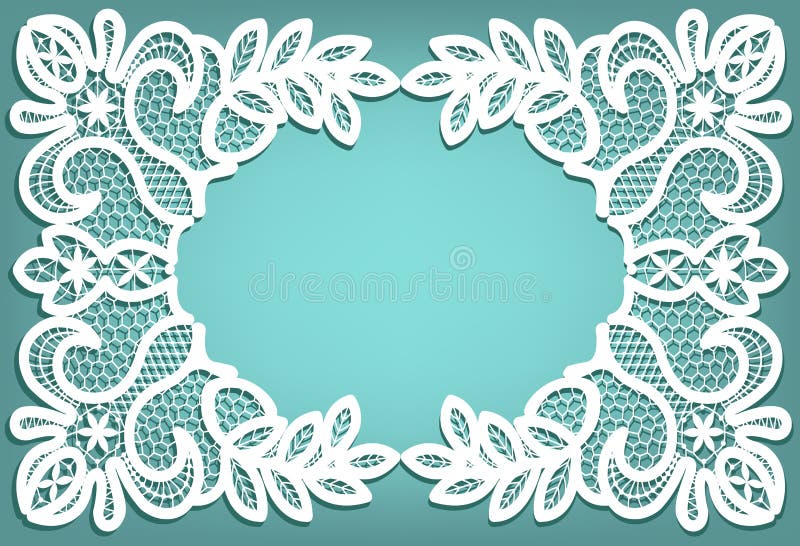 White lace frame