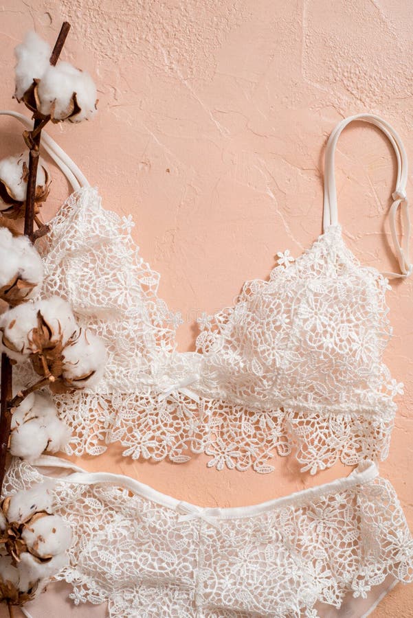 https://thumbs.dreamstime.com/b/white-lace-lingerie-cotton-pink-coral-background-bra-panties-top-view-shot-fashionable-women-s-underwear-natural-soft-170931543.jpg