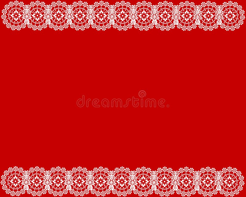 White lace red background stock illustration. Illustration of eyelet