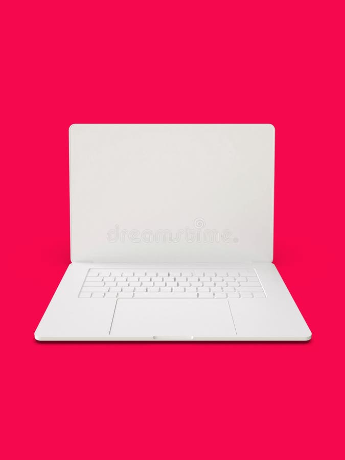 White laptop computer on a colorful background vector illustration White laptop computer on a colorful background vector illustration