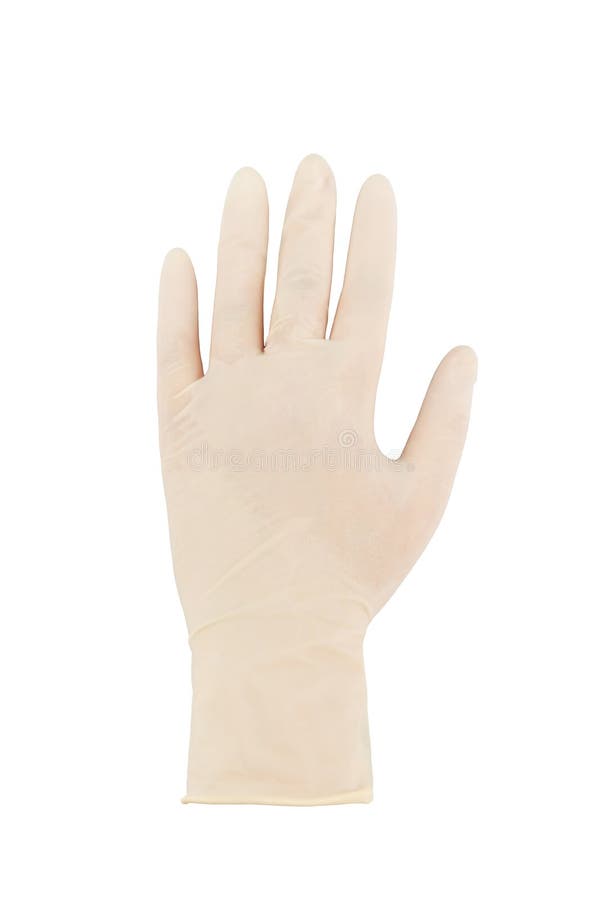 White latex glove isolated stock image. Image of experiment 26322855