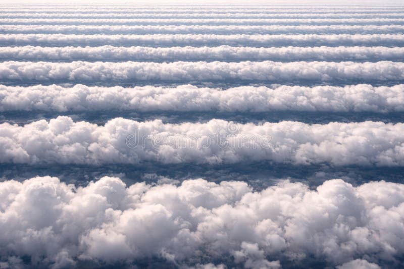 White layers of clouds from the height of an airplane. Airplane height stock images, royalty-free photos and pictures