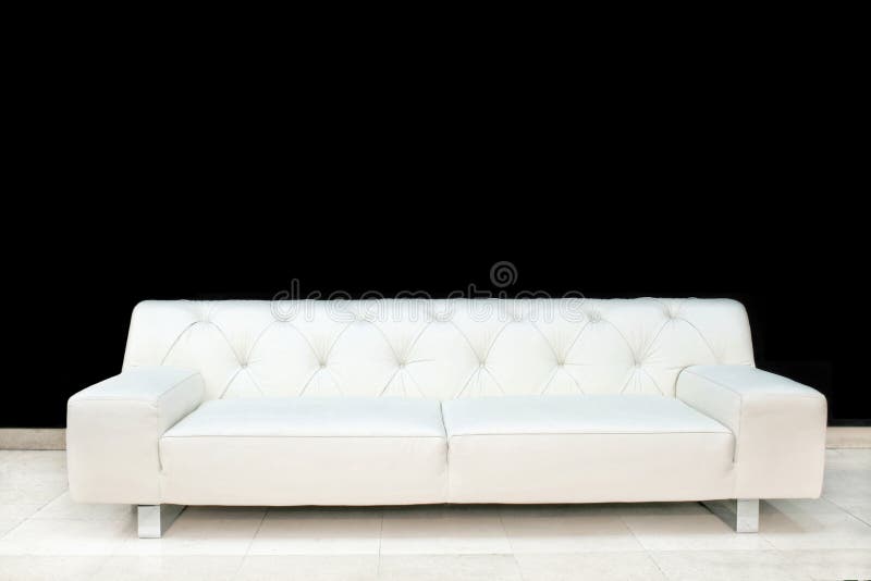 White leather sofa