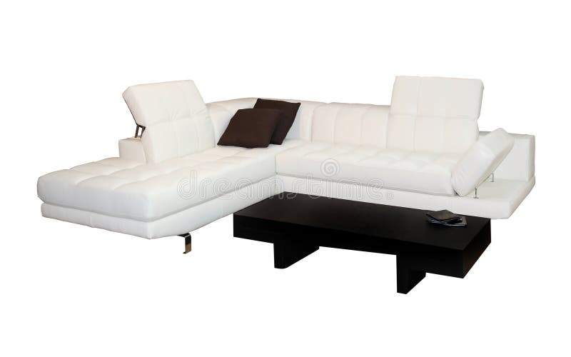 White leather sofa stock photo. Image of interior, modern 29526612