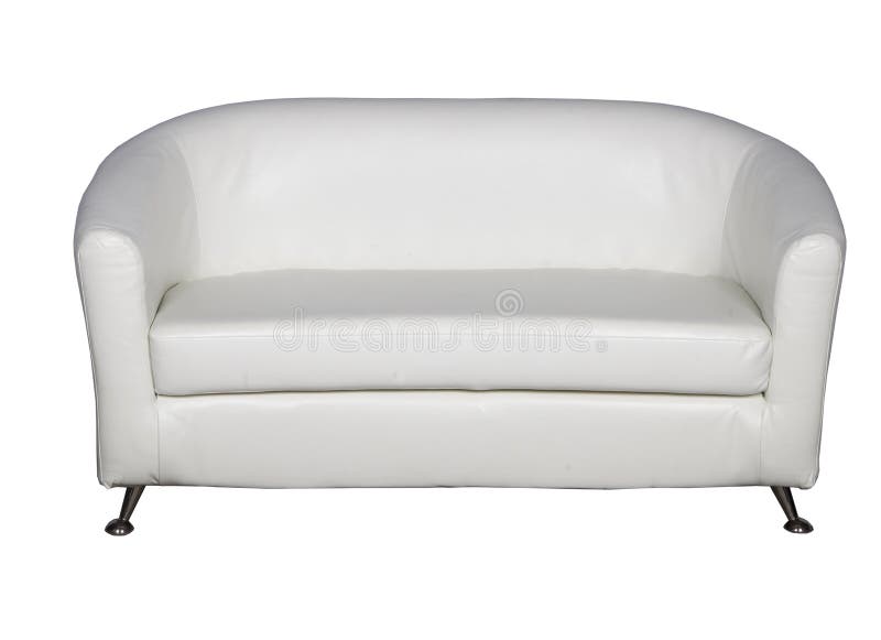 White leather sofa stock photo. Image of chaise, design 121894014