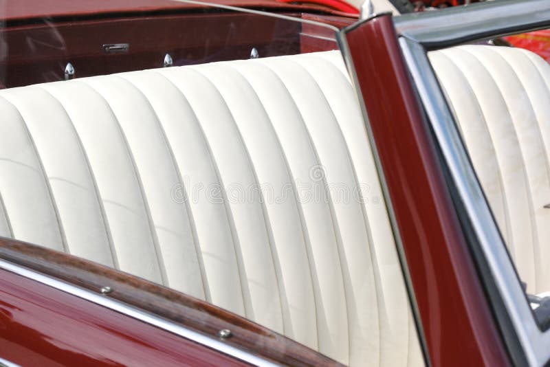White Leather Trim for Luxury Car Seats Stock Photo Image of seat