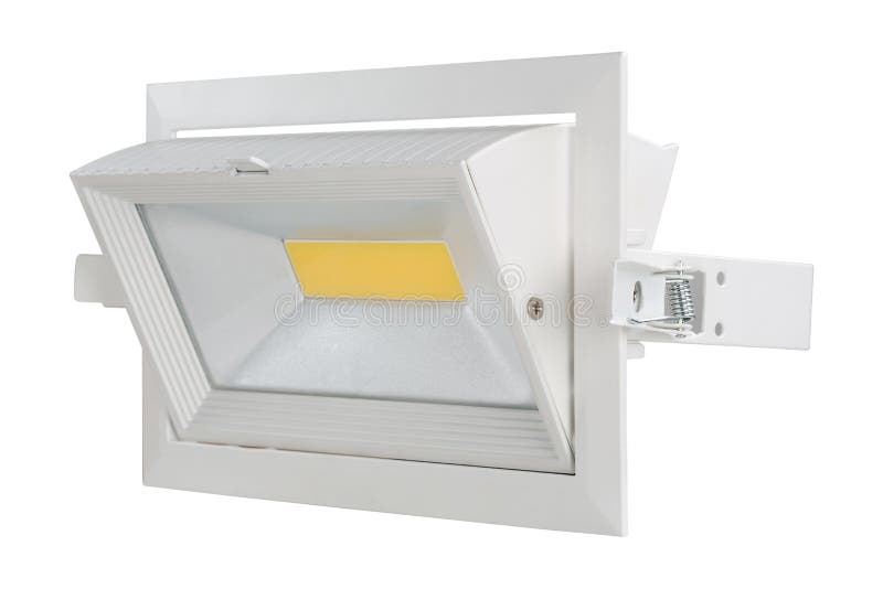 White Led Spotlight with a Powerful Lamp, Energy Saving, Side View