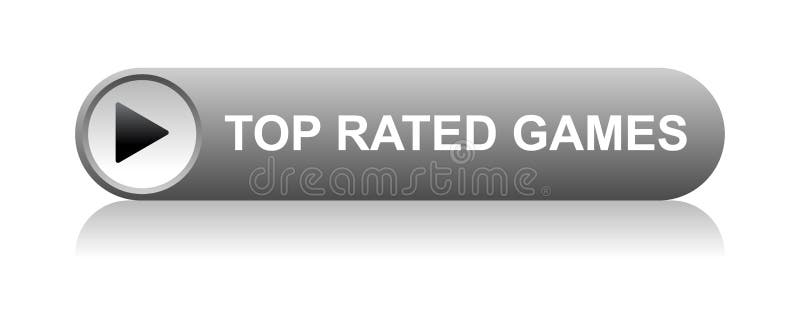 Top Rated Games Icon Button on White Stock Illustration Illustration