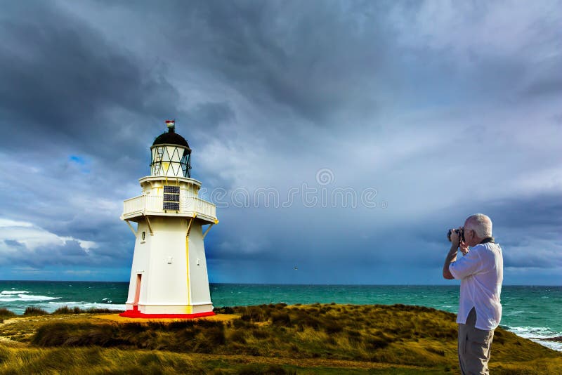 The white lighthouse Waipapa. Great trip to New Zealand