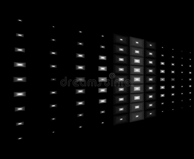 White Lights with Black Background Stock Illustration Illustration of