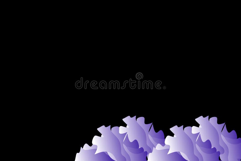 White-lilac abstract waves on black background. Space for text vector illustration