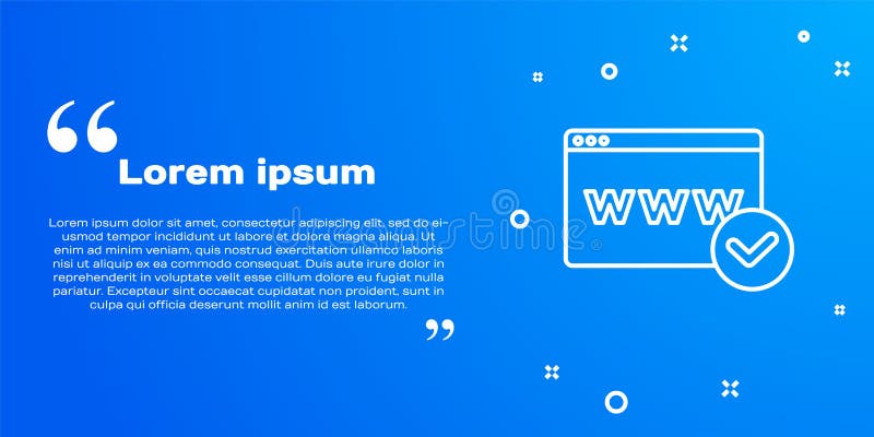 White line Website template icon isolated on blue background. Internet communication protocol. Vector stock illustration