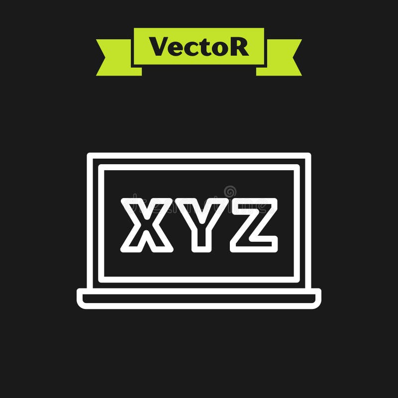 White line XYZ Coordinate system on chalkboard icon isolated on black background. XYZ axis for graph statistics display royalty free illustration