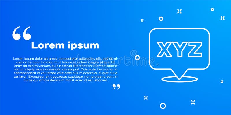 White line XYZ Coordinate system icon isolated on blue background. XYZ axis for graph statistics display. Vector royalty free illustration
