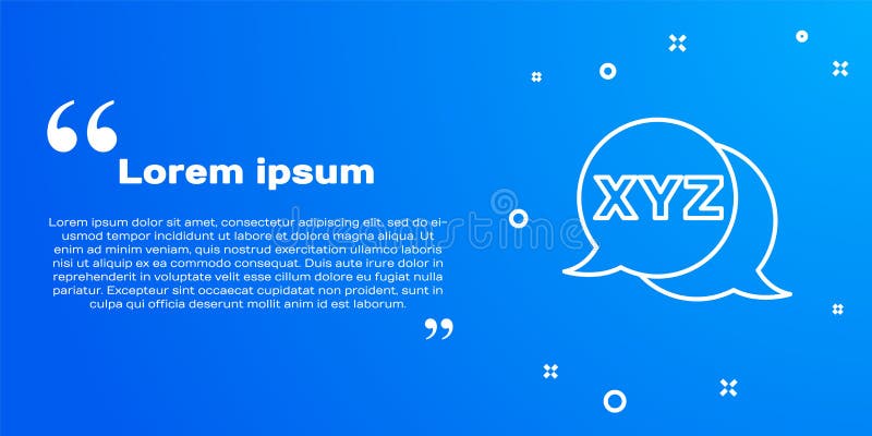 White line XYZ Coordinate system icon isolated on blue background. XYZ axis for graph statistics display. Vector stock illustration