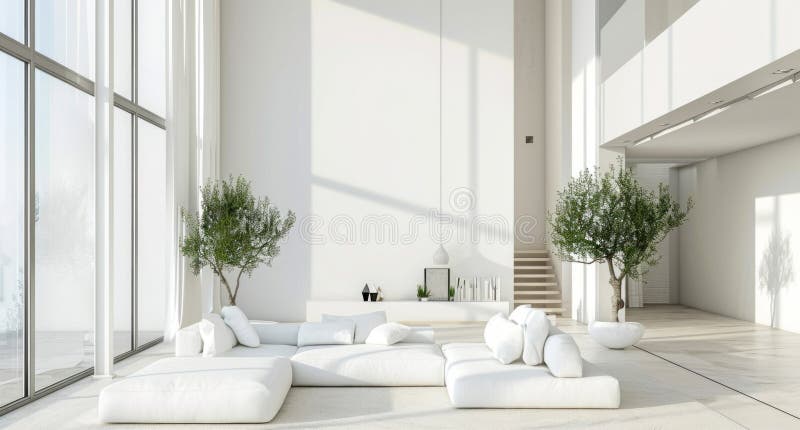 Picture of Small House Design With High Ceiling Living Room