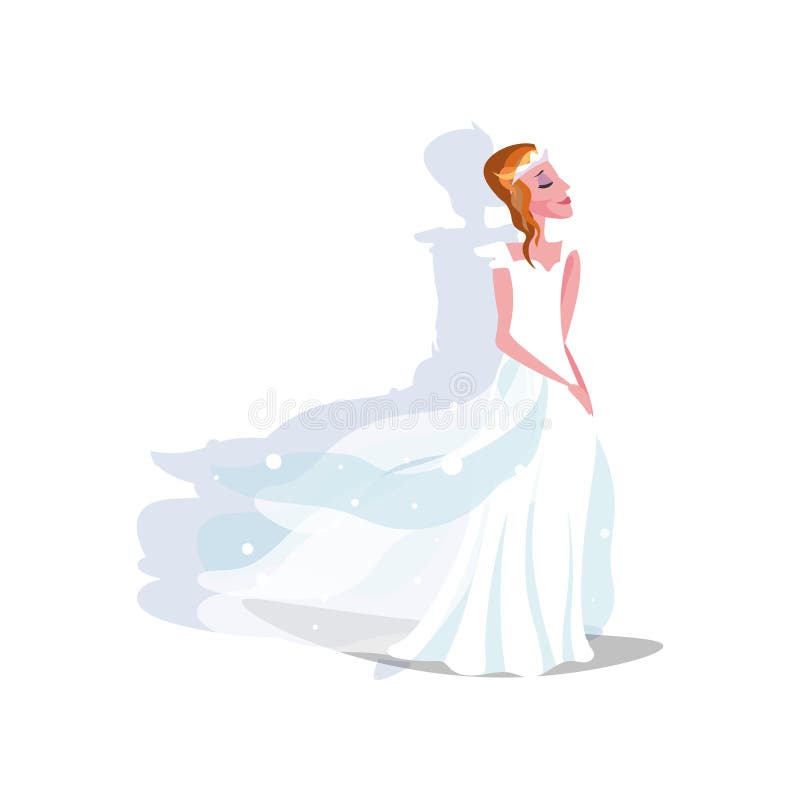 Download Princess Bride Wedding Dress Concept Stock Vector ...