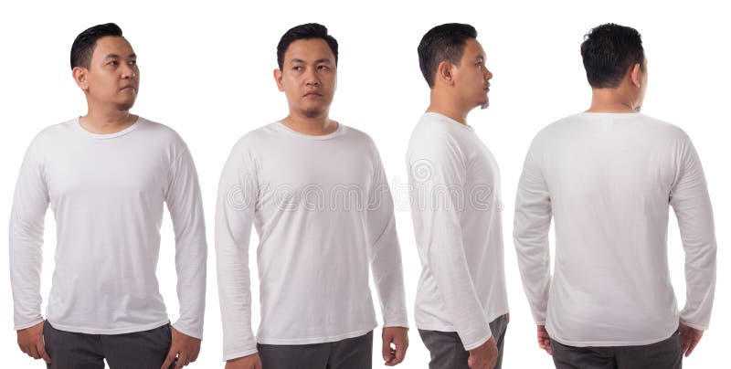 White Long Slaped Shirt Design Template