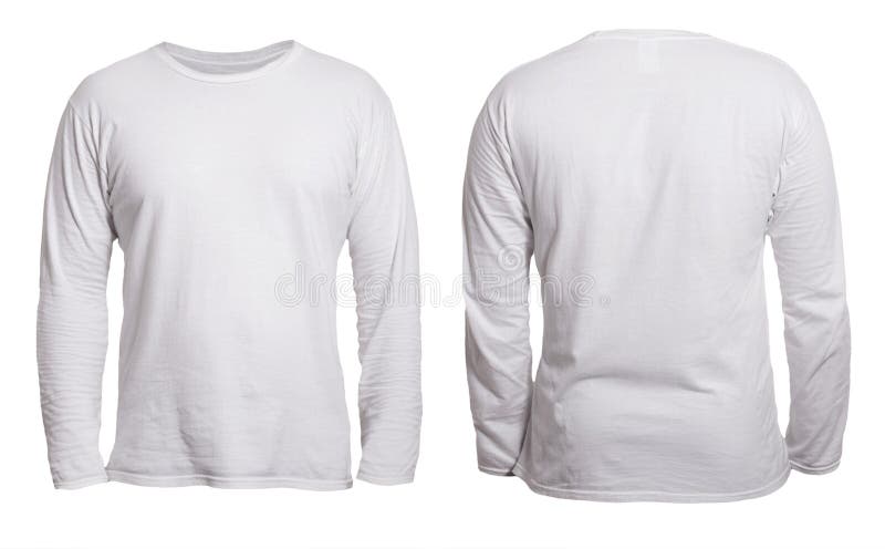 White Long Sleeved Shirt Design Template Stock Image Image Of