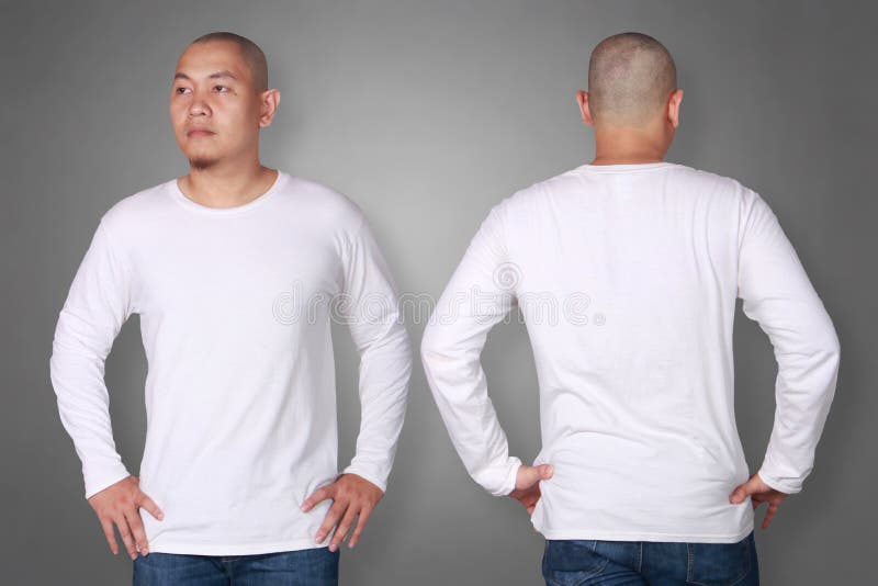 Download White Long Sleeved Shirt Design Template Stock Image ...