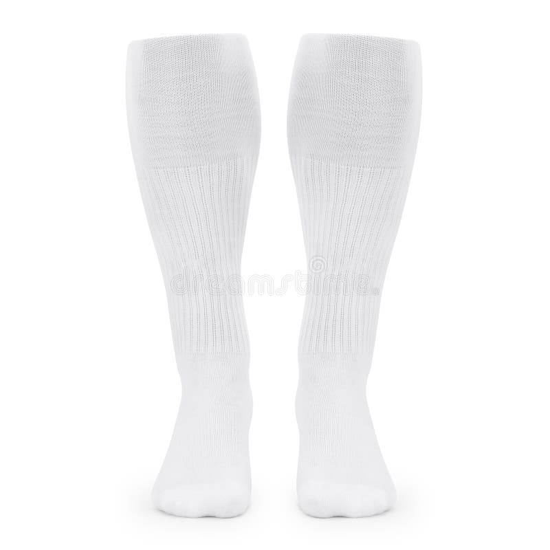 Download White Long Socks Mockup Isolated On White Background With ...