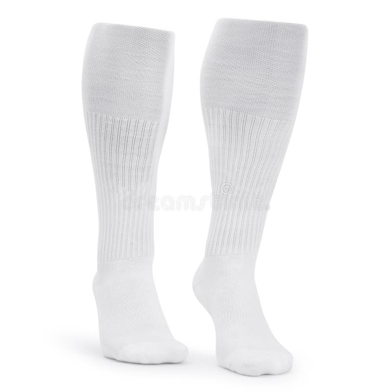 Download White Long Socks Mockup Isolated On White Background With ...