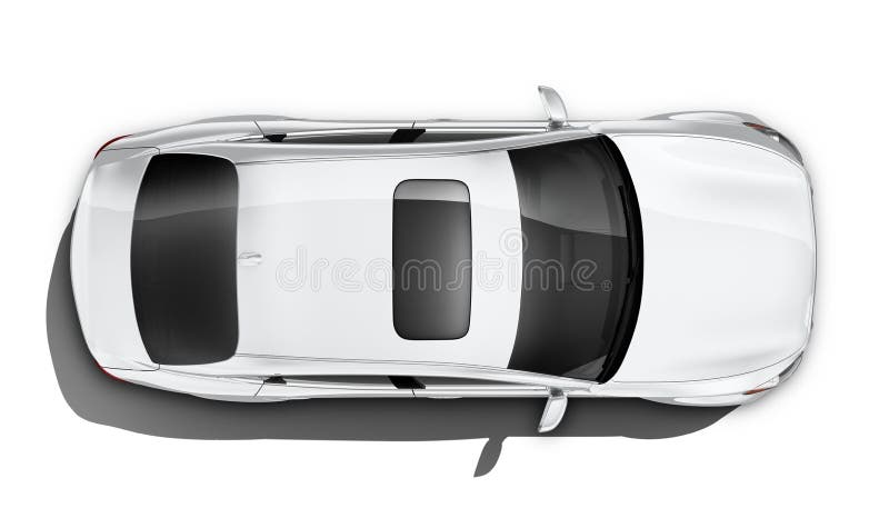 Top View of Stylish Compact Car Stock Illustration - Illustration of ...