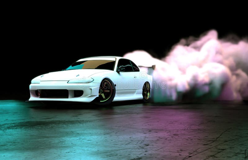 JDM Drift Car at Night