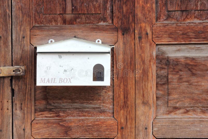 350 White Mail Box Old Wooden Door Stock Photos Free & RoyaltyFree