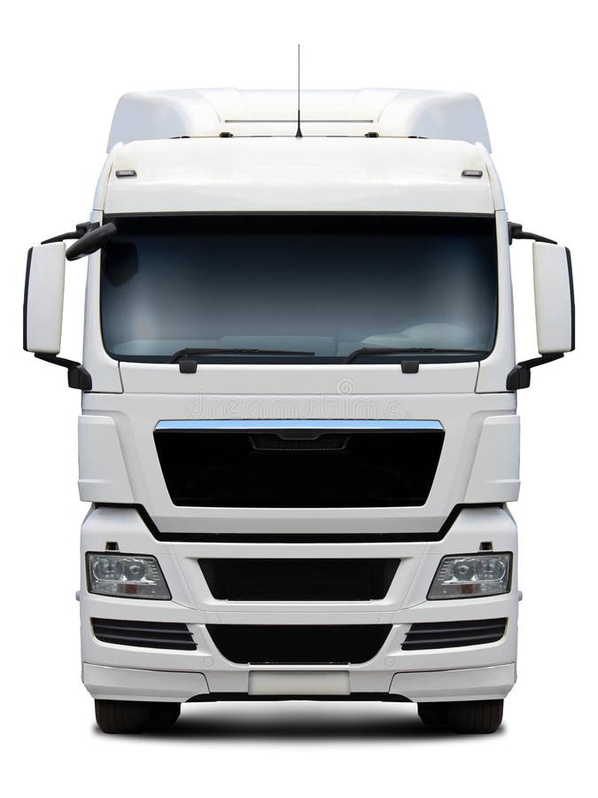 White MAN truck front view. royalty free stock photography