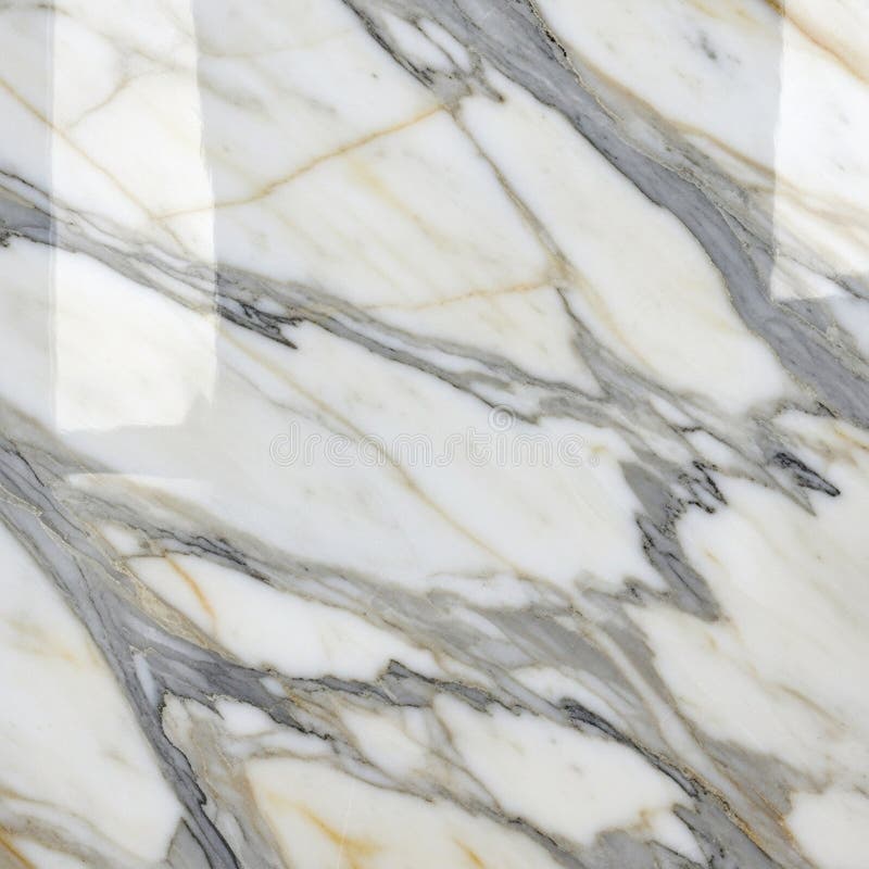 White marble surface with elegant gray and subtle gold veining. The polished texture vector illustration